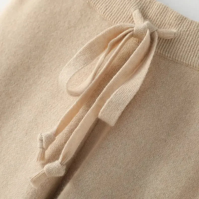 Stretch Cotton Blend Wide-Leg Pants